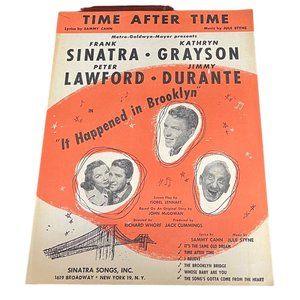 SHEET MUSIC 1947 Time After Time In Happened in Brooklyn Frank Sinatra